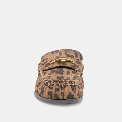 Jodero Brown Leopard Printed Suede Flats | Dolce Vita Latest