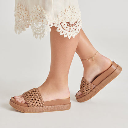 SIDONA SANDALS BROWN RAFFIA
 – Dolce Vita | Dolce Vita Premium