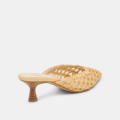 Cleo Loop Natural Raffia Heels | Dolce Vita Customer Favorite