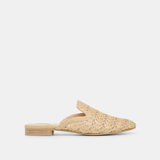 Kirt Lt Natural Cross Hatch Raffia Flats | Dolce Vita Trusted