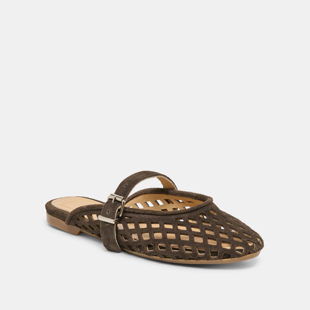 Mirian Dk Brown Suede Flats | Dolce Vita Top Pick