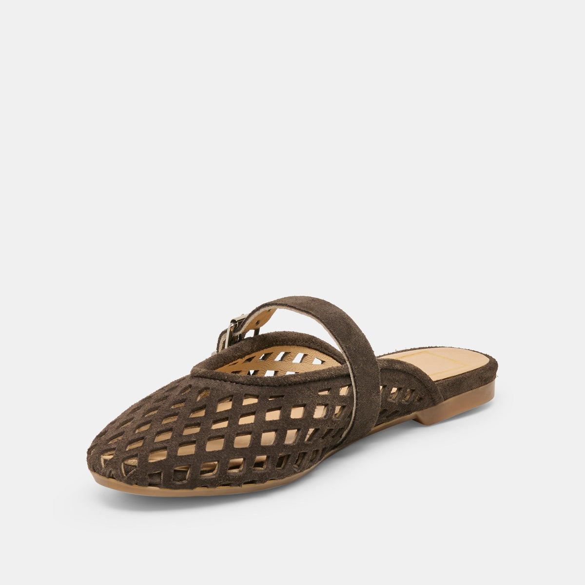 Mirian Dk Brown Suede Flats | Dolce Vita Top Pick