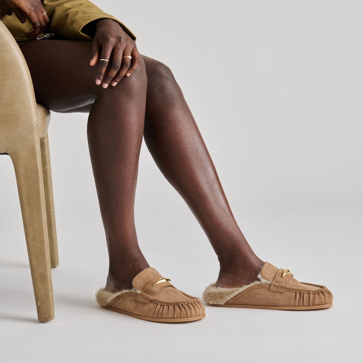 Jodero Plush Mushroom Suede Flats | Dolce Vita Special Offer