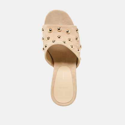 Holta Stud Camel Suede Wedges | Dolce Vita Everyday