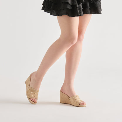 Holta Stud Camel Suede Wedges | Dolce Vita Everyday