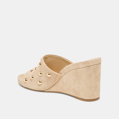 Holta Stud Camel Suede Wedges | Dolce Vita Everyday