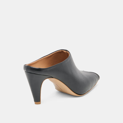 MERY Black Leather Peep-Toe Heels | Dolce Vita Great Value