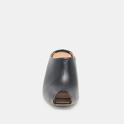 MERY Black Leather Peep-Toe Heels | Dolce Vita Great Value