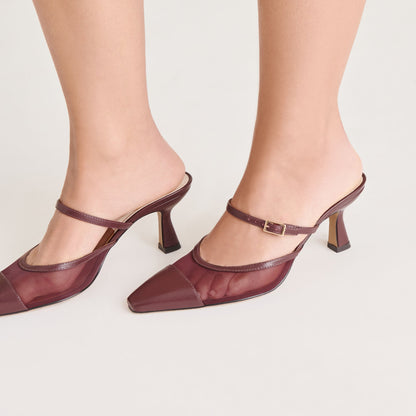 Loyd Burgundy Mesh Heels | Dolce Vita Classic