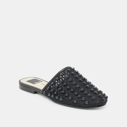 Rova Bead Onyx Beaded Mesh Flats | Dolce Vita Premium
