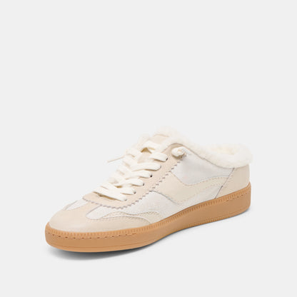 Notice Slide Plush Off White Crackled Leather Sneakers | Dolce Vita Recommended