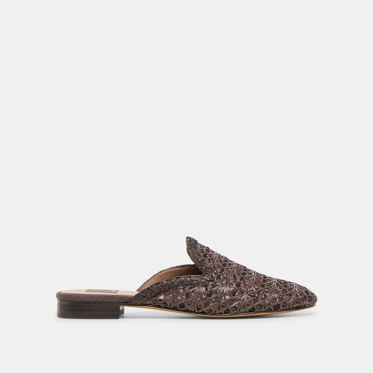 Kirt Chocolate Cross Hatch Raffia Flats | Dolce Vita Trending