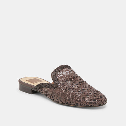 Kirt Chocolate Cross Hatch Raffia Flats | Dolce Vita Trending