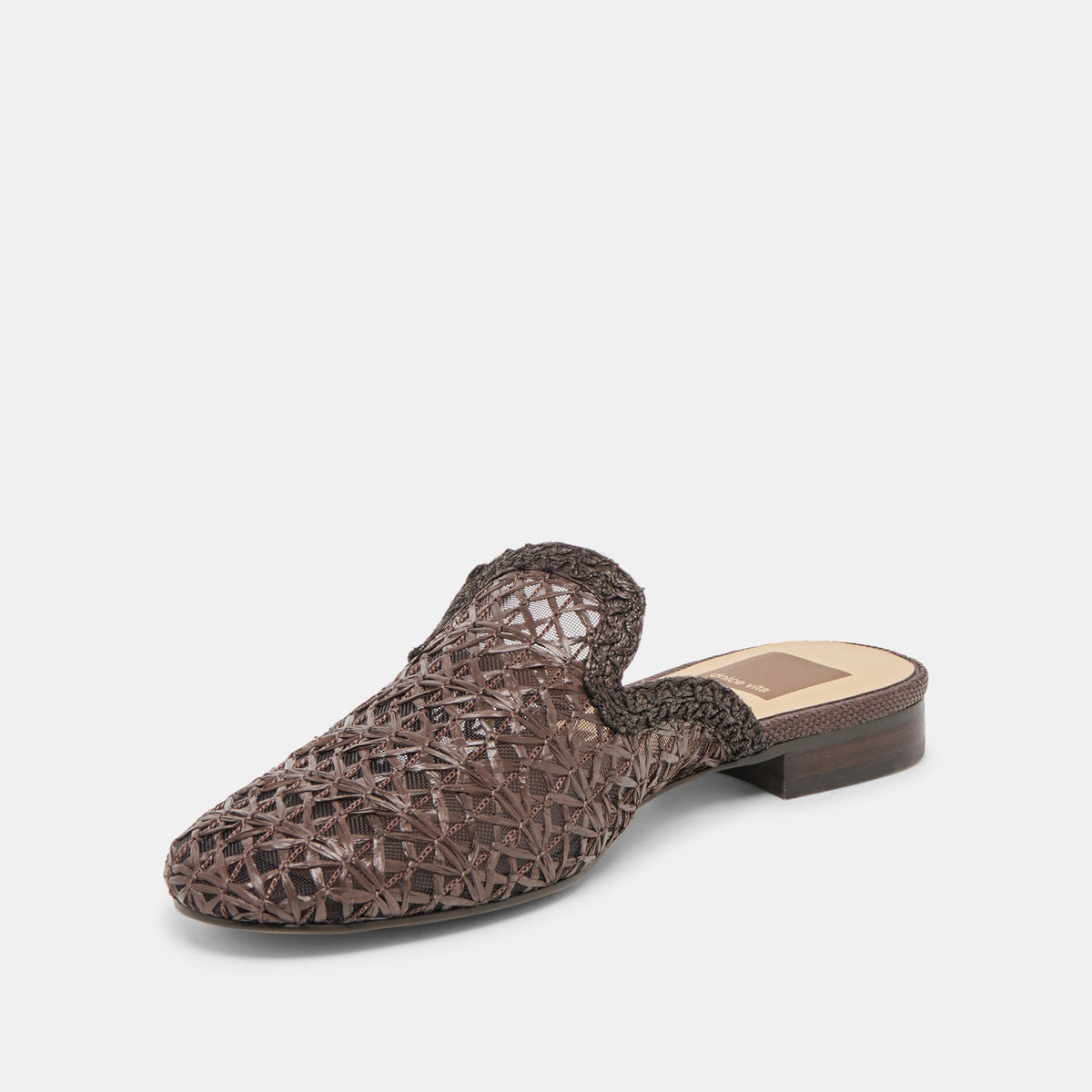 Kirt Chocolate Cross Hatch Raffia Flats | Dolce Vita Trending