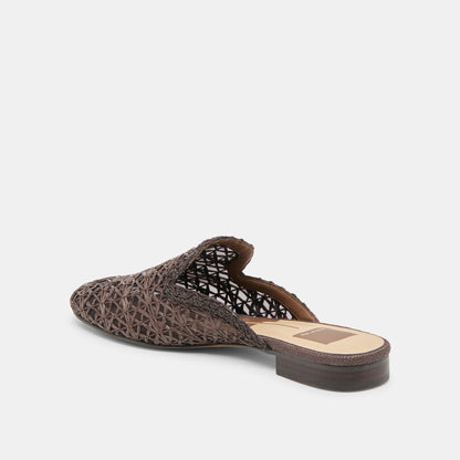 Kirt Chocolate Cross Hatch Raffia Flats | Dolce Vita Trending