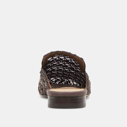 Kirt Chocolate Cross Hatch Raffia Flats | Dolce Vita Trending