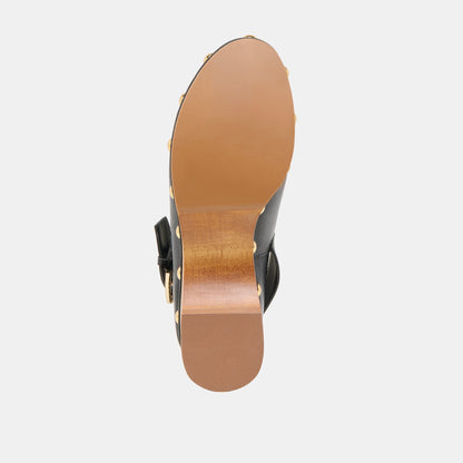 Adelan Black Leather Clogs | Dolce Vita Popular