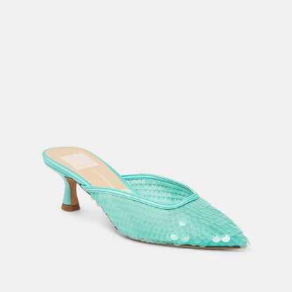 Cleo Sequin Aqua Sequin Heels | Dolce Vita Popular