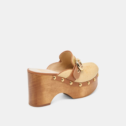 Debrah Lt Natural Raffia Clogs | Dolce Vita Latest