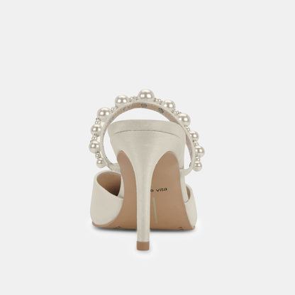 KANIKA Pearl Heels Vanilla Silk | Vanilla Silk Pearl Tapered Heels
 – Dolce Vita | Dolce Vita Discount