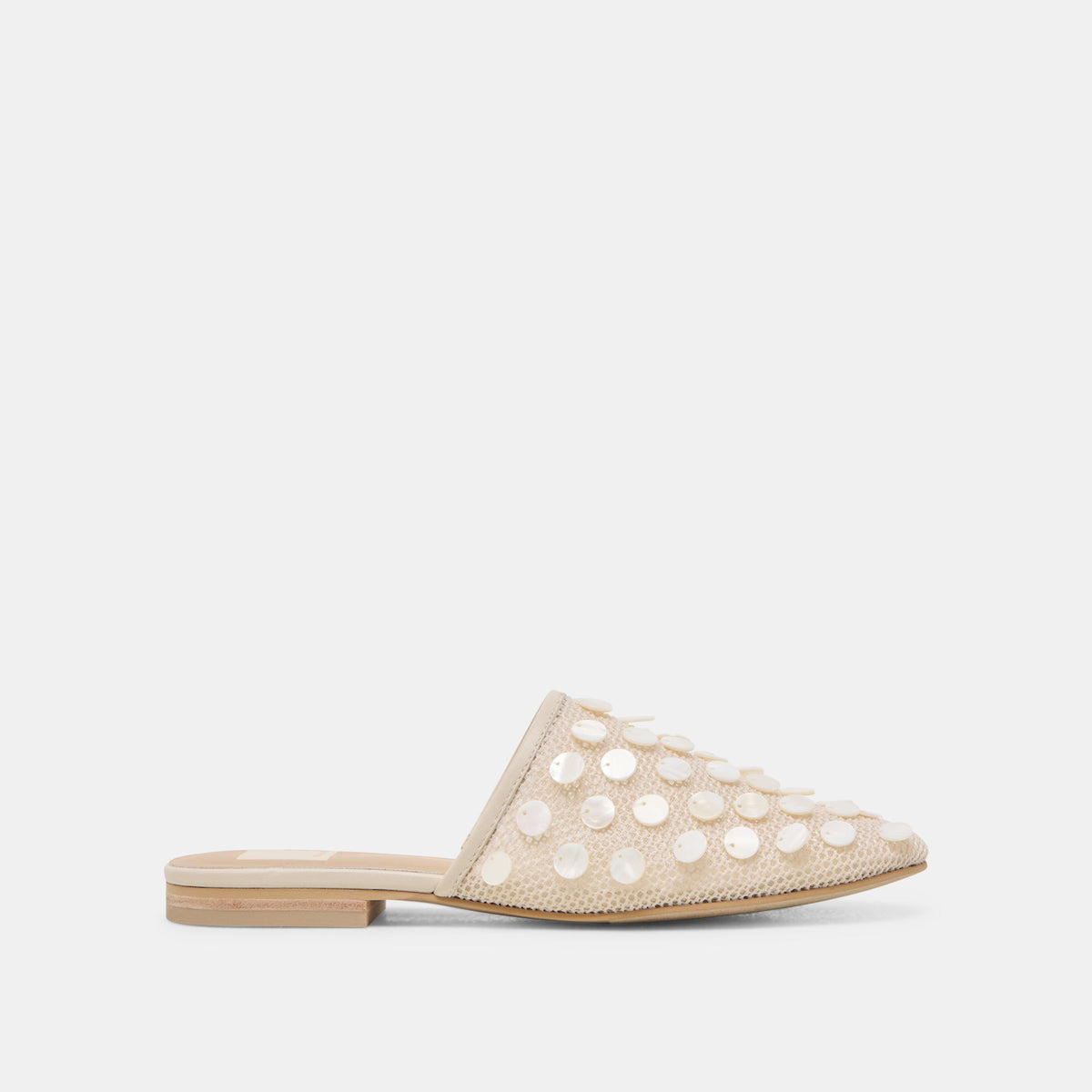 Rova Bead Ivory Disc Mesh Flats | Dolce Vita Value