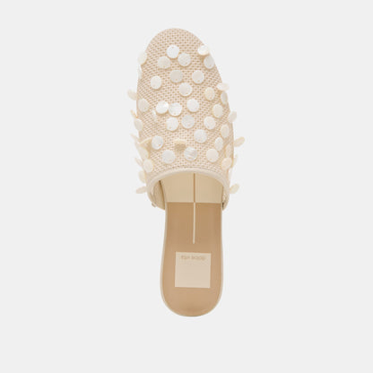 Rova Bead Ivory Disc Mesh Flats | Dolce Vita Value