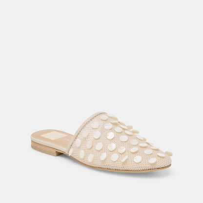Rova Bead Ivory Disc Mesh Flats | Dolce Vita Value