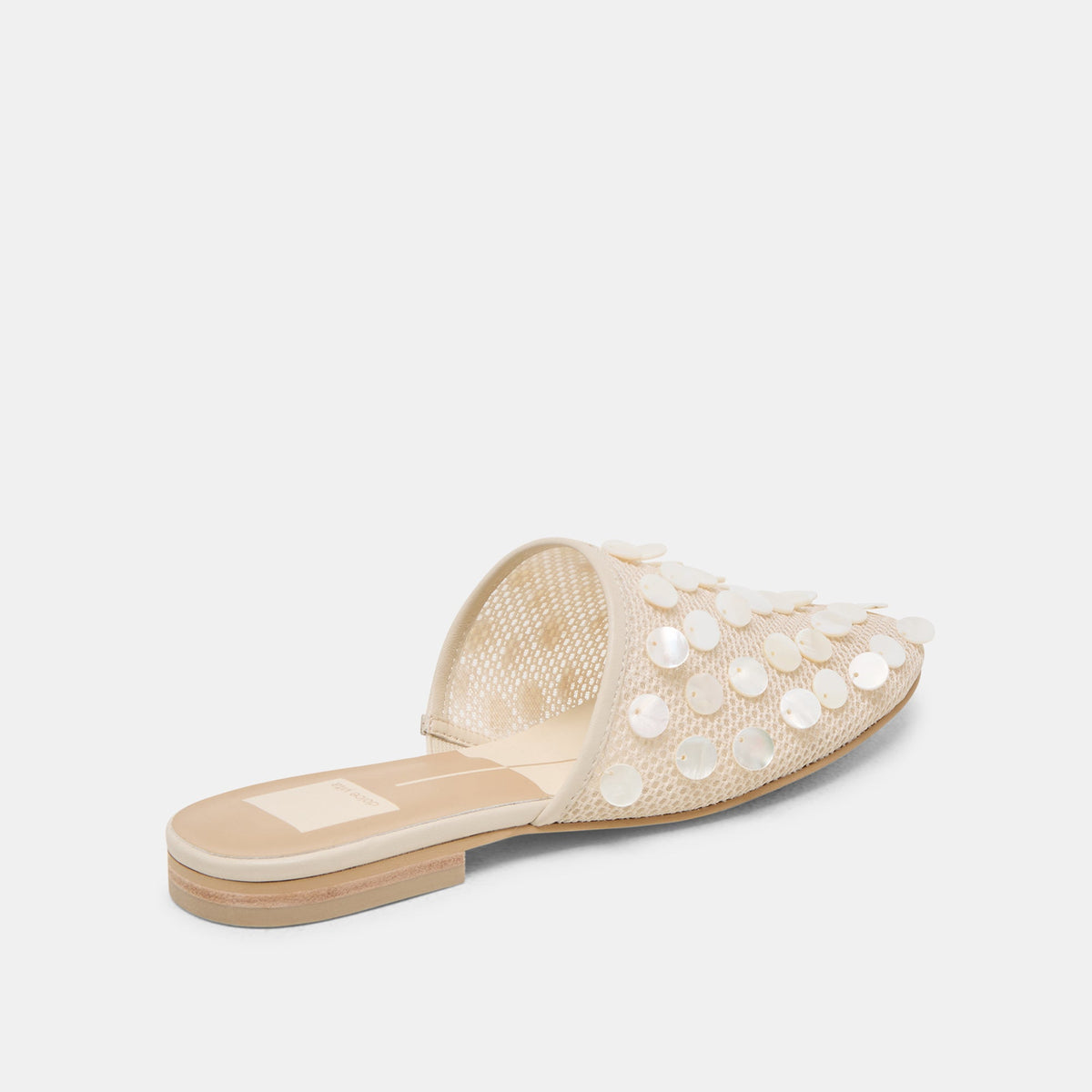 Rova Bead Ivory Disc Mesh Flats | Dolce Vita Value