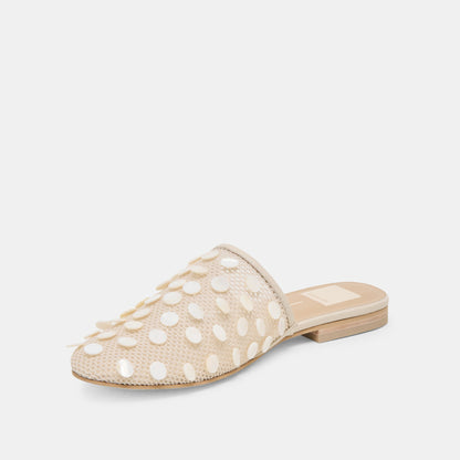 Rova Bead Ivory Disc Mesh Flats | Dolce Vita Value