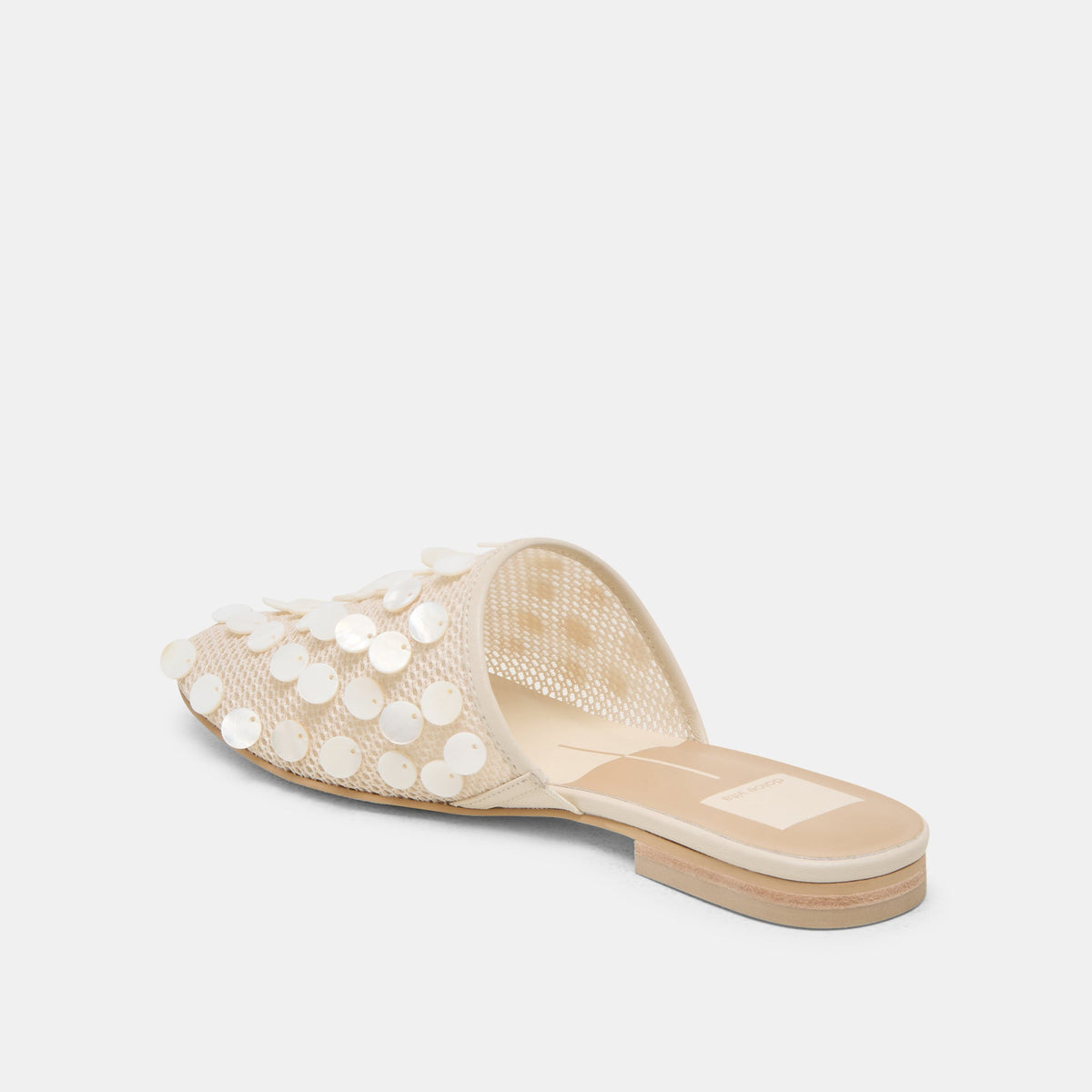 Rova Bead Ivory Disc Mesh Flats | Dolce Vita Value