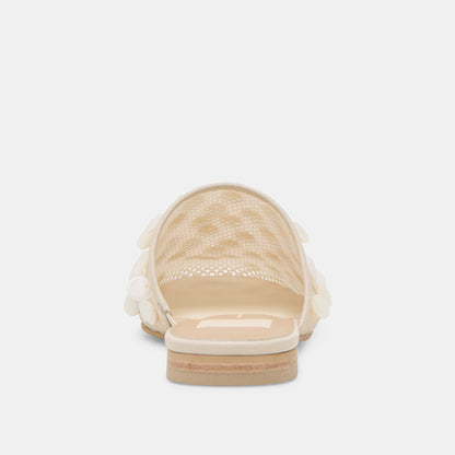 Rova Bead Ivory Disc Mesh Flats | Dolce Vita Value