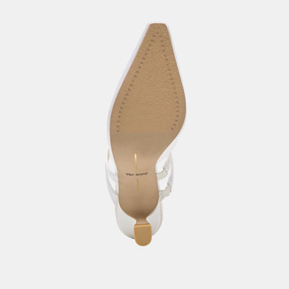 Linore True White Satin Heels | Dolce Vita Latest
