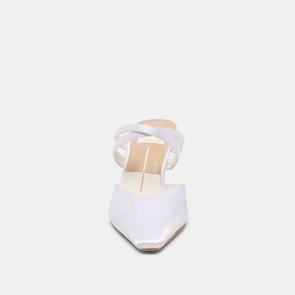 Linore True White Satin Heels | Dolce Vita Latest