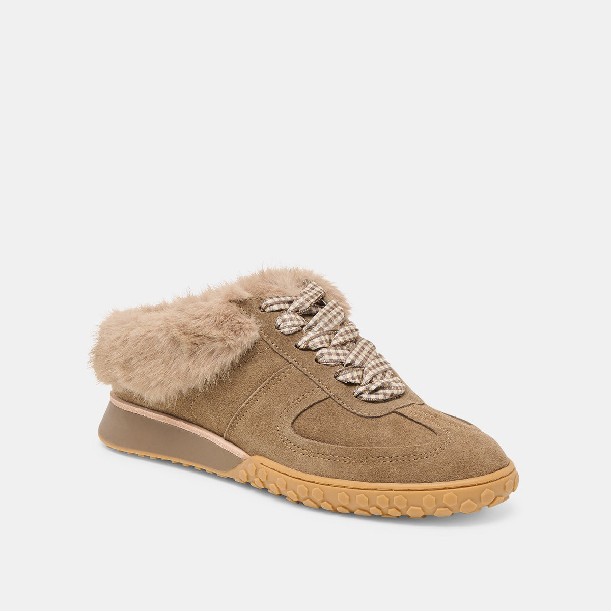 Izzey Plush Olive Suede Sneakers | Dolce Vita Everyday