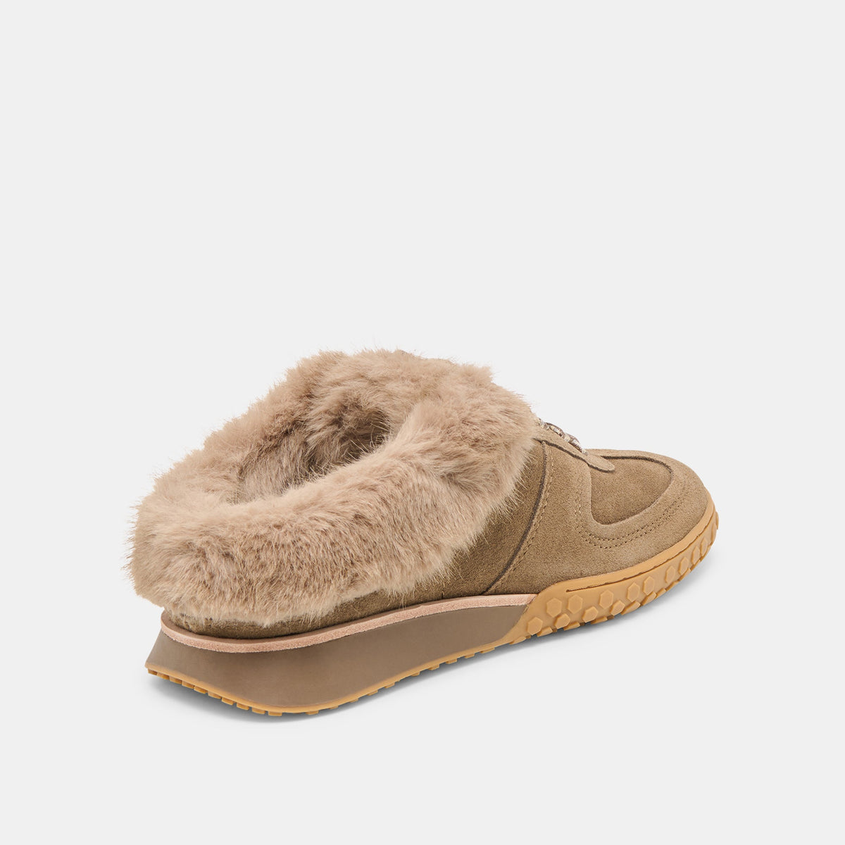 Izzey Plush Olive Suede Sneakers | Dolce Vita Everyday