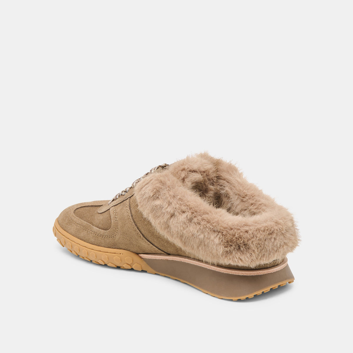 Izzey Plush Olive Suede Sneakers | Dolce Vita Everyday