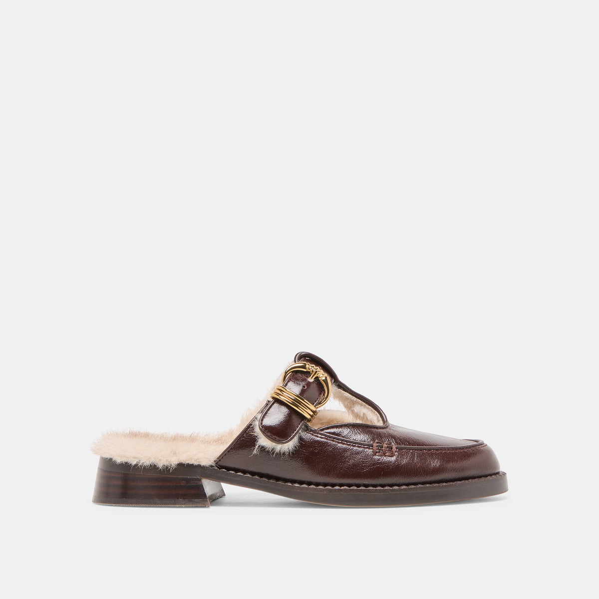 Harlah Plush Chocolate Leather Flats | Dolce Vita Value