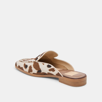 Bradly Cocoa Taurus Calf Hair Flats | Dolce Vita Premium