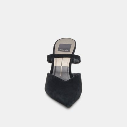 KANIKA WIDE HEELS ONYX SUEDE
 – Dolce Vita | Dolce Vita Latest