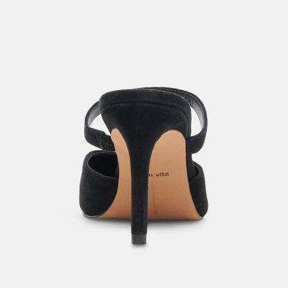 KANIKA WIDE HEELS ONYX SUEDE
 – Dolce Vita | Dolce Vita Latest