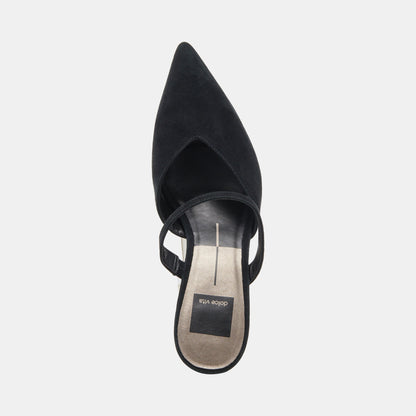 KANIKA WIDE HEELS ONYX SUEDE
 – Dolce Vita | Dolce Vita Latest