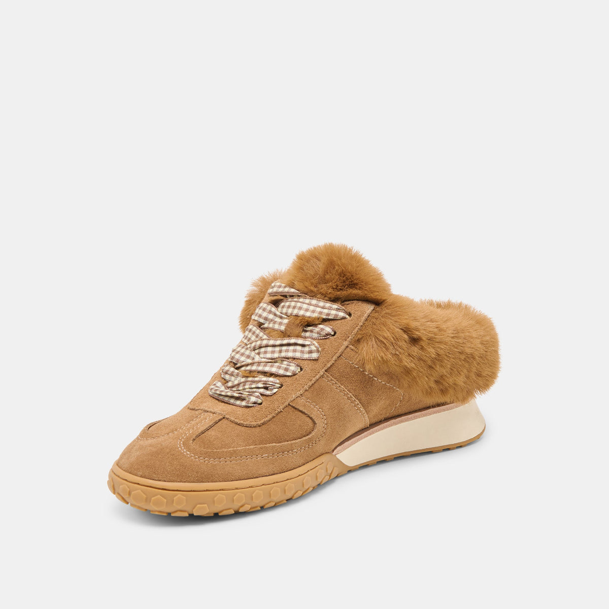 Izzey Plush Lt Brown Suede Sneakers | Dolce Vita Great Value
