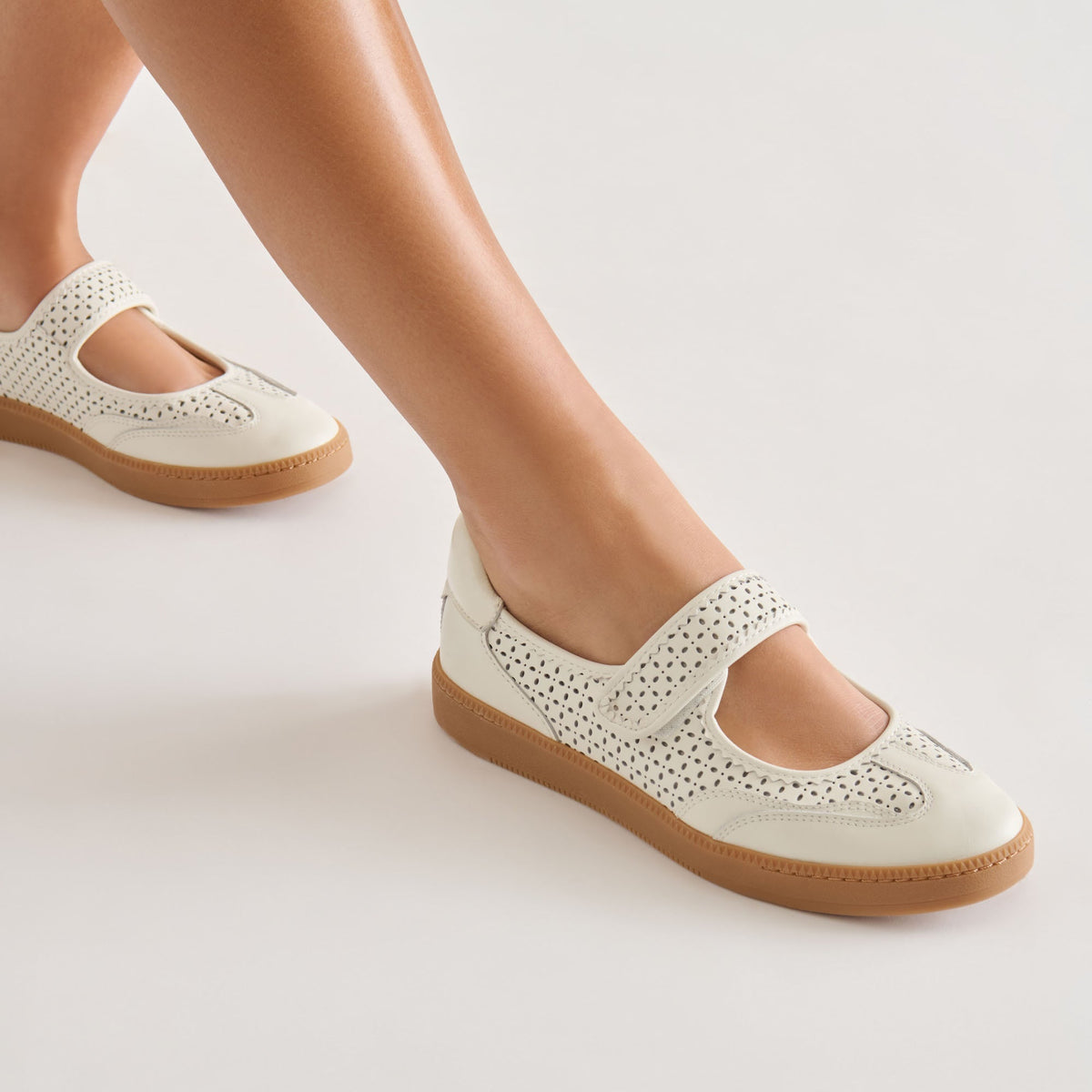 Nanet White Perforated Leather Sneakers | Dolce Vita Hot Sale