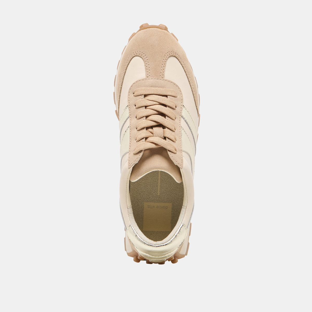 TRESA White Gold Suede Platform Sneakers | Dolce Vita Signature