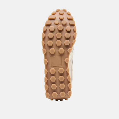 TRESA White Gold Suede Platform Sneakers | Dolce Vita Signature
