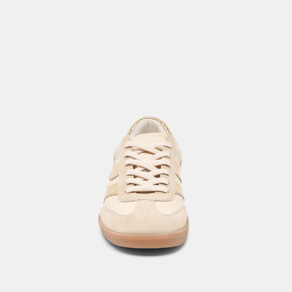 Merit White Gold Leather Sneakers | Dolce Vita Essential
