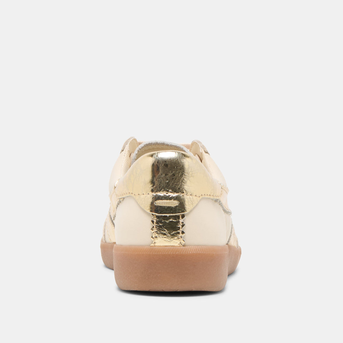 Merit White Gold Leather Sneakers | Dolce Vita Essential