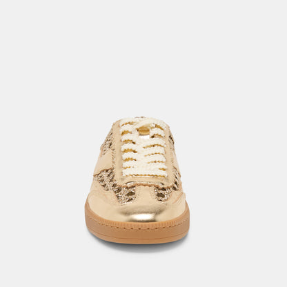 Notice Slide Gold Woven Stella Sneakers | Dolce Vita Latest