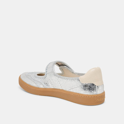 Nanet Silver Leather Sneakers | Dolce Vita Best Seller