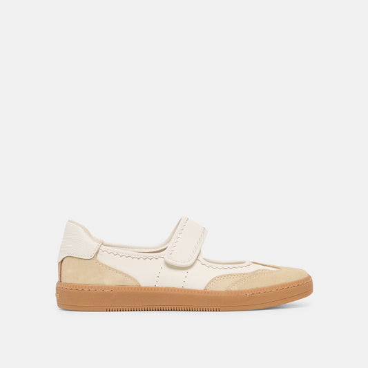 Nanet Ivory Multi Leather Sneakers | Dolce Vita Latest